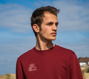 Surf club sweater burgundy - Wings and Nomads